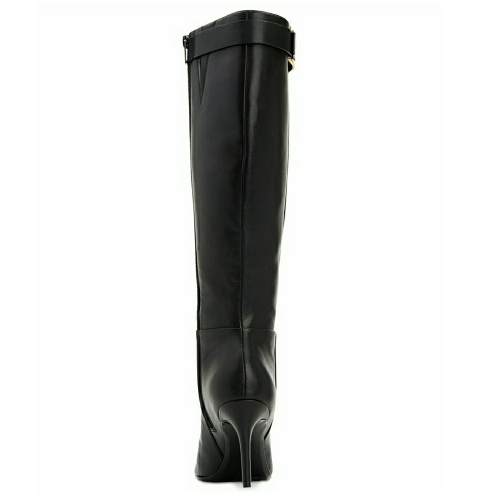 🆕️Calvin Klein Gold Hardware Leather Dress Boots - Picture 3 of 8